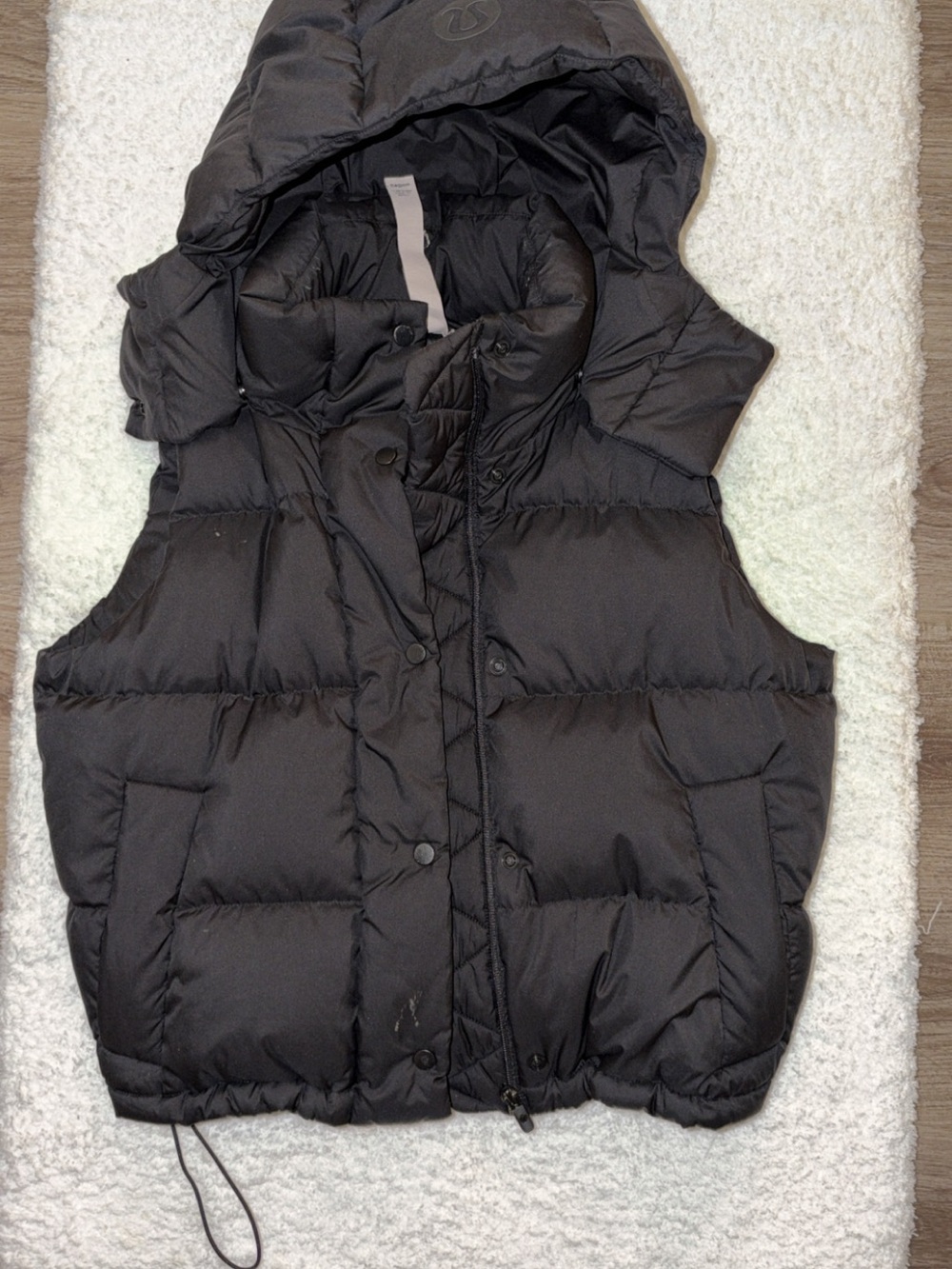 lululemon athletica Black Puffer Hooded Vest